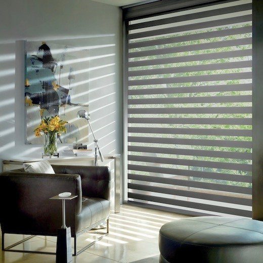 room with blinds