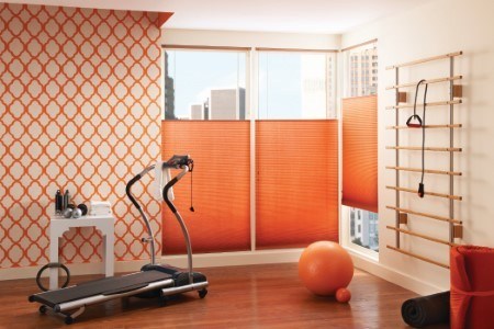 Cellular shades orange